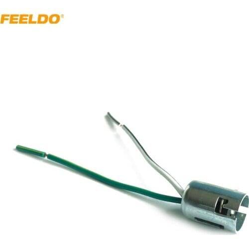 FEELDO 20Pcs Car 1156 S25 1141 BA15s 7506 LED Socket Extension Replacement Holder Wire Harness #FD-961