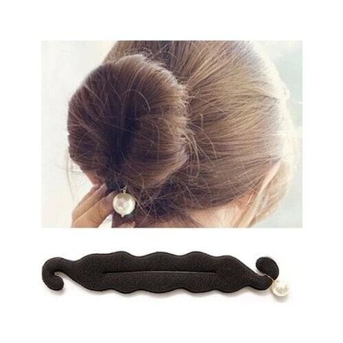 Quick Hair Style Tool Hairdress updo hair accessory hairdo bob foam material with pearl ornament foam material