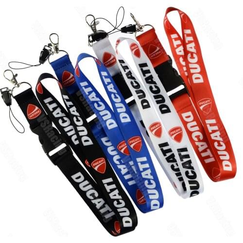 JDM Style For DUCATI Motorcycles Lanyard Cellphone JDM Refitting Racing Car Keychain ID Holder Mobile Neck Strap Quick Release