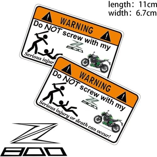 KODASKIN Motorcycle Cheap 2D Creative Warning Sticker Decal for Z800 accessories