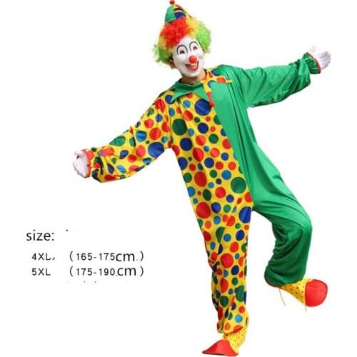 Clown Mascot Costume Suits Cosplay Party Game Dress Outfits Clothing Advertising Promotion Carnival Halloween Xmas
