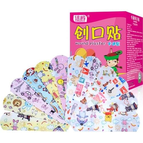 100Pcs Cute Cartoon Band First Aid Emergency Kit For Kids Children Aid Waterproof Breathable Hemostasis Adhesive Bandages