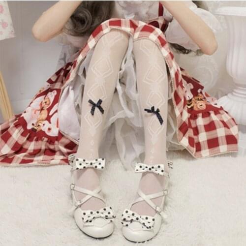 Lolita tights vintage cute printing japanese sweet student pantyhose loli cosplay gothic lolita tights kawaii girl lovely