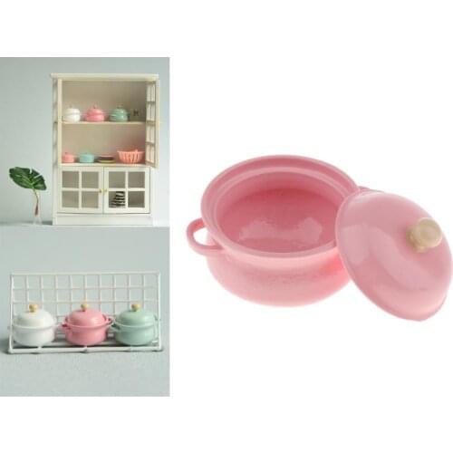 Mini Pots - Miniature Dollhouse 1:12 Soup Pot Dolls Kitchen Decor Accessories