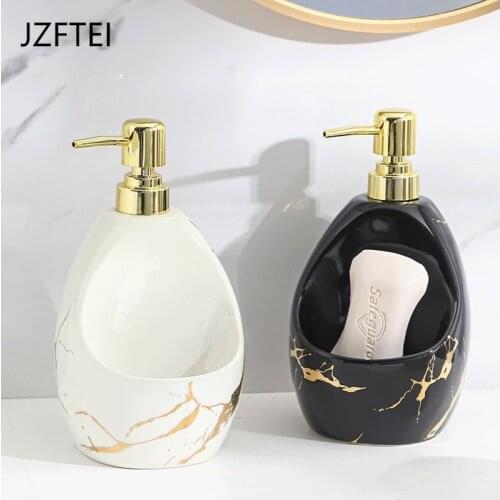 Marble Ceramic Textures Disinfective Soap Dispenser For The Hands The Bottle Detergent Bottle For The Kitchen Accessories For