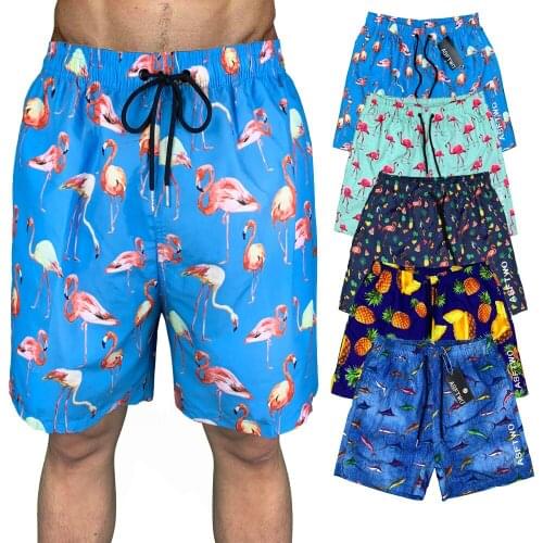 The new 2020 summer mens casual five minute pants animal print rubber pants top sport dry beach pants elastic shorts