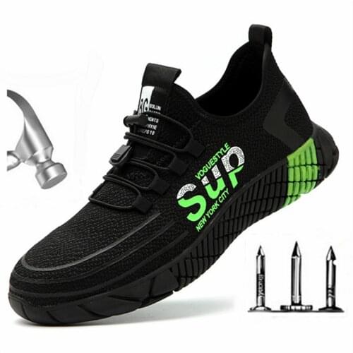 Men Outdoor Steel Toe Anti Smashing Protective Work Shoes Boots Men Puncture Proof Safety Shoes Indestructible Sneaker