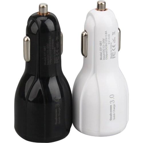 Newest Quick Charge 3.0 USB Car Charger For Xiaomi mi 9 Huawei P30 Pro QC3.0 Fast PD Car Charging Phone Charger 100pcs