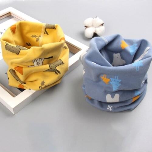 2021 New Cotton Children Scarf Autumn Winter Baby Boys And Girls Foulard Bibs O Ring Snood Scarves Shawl Warm Neckerchief WT637