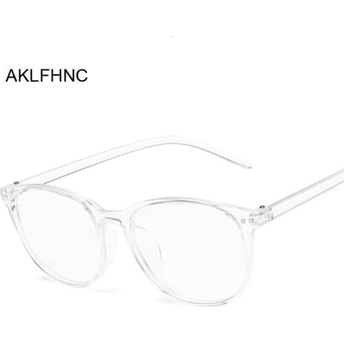 Fashion Clear Glasses Frame For Women Men Vintage Round Eye Glasses Female Male Plastic Transparent Optical Glasses Frames