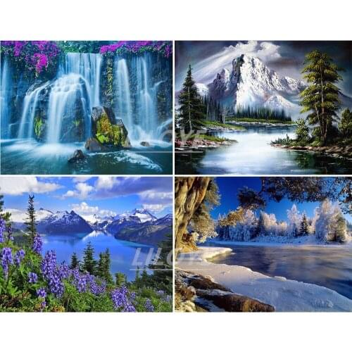 Landscape Alps 5D DIY Diamond Painting Full Square Round 3D Embroidery Pictures of Rhinestones Cross Stitch Kit Room Decor DF632
