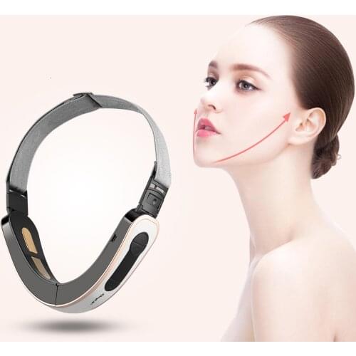 Microcurrent Face Slimming Belt V Line Double Chin Remover EMS Facial Shaping Band Skin Lifting Massager with Electrode Pads 31