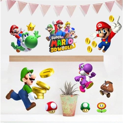 Removable Super Mario Kids Nursery Wall Decal Vinyl Stickers Art diy Home Decor