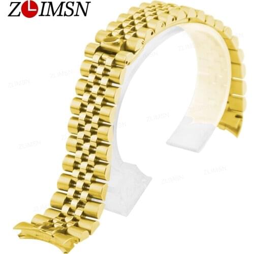 ZLIMSN Steel Watchband Watch Strap 13mm 20mm Bands Silver Rosegold Bracelet for Men Women Watches Accessories Relogio Masculino