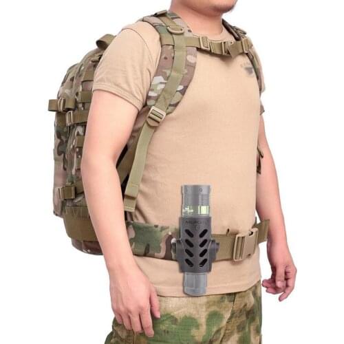 Outdoor Tactical Flashlight Plastic Holster 360 Degree Rotatable Flashlight Torch Hunting For Belt Holder Clip Cover Access W6L1