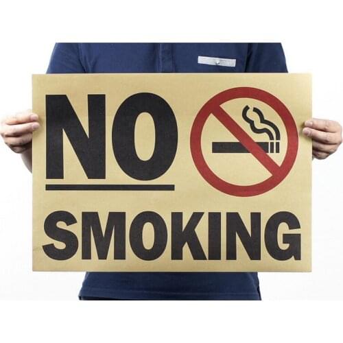 51*35cm vintage poster Promotion No Smoking commonweal poster stickers wall sticker adesivo de parede