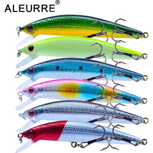 ALEURRE Minnow Fishing Lures Wobbler Crankbaits ABS Artificial Hard Baits For Bass Fishing Tackle With Hooks 3D Printing Pesca W