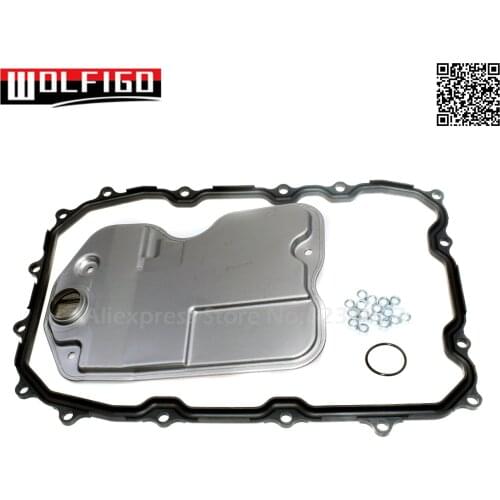 WOLFIGO New For Audi Q7 Porsche Cayenne Auto Trans Filter & Oil Pan Gasket Kit 09D325435,09D321371,09D325429,113403786