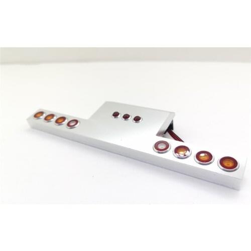 RC CNC Aluminum Alloy Taillight Angel Eye Tail Lamp for 1/14 Tamiya King 56344 56301 RC Trailer Modification Part
