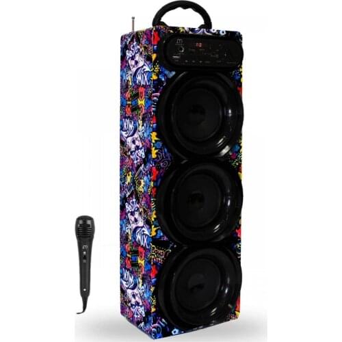 Sound tower Bluetooth Karaoke speaker with stereo microphone FM Radio/MP3 USB input
