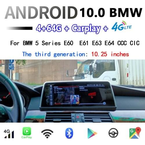10.25“inch Android 10 Car dvd radio multimedia player for BMW 5 Series E60 E61 E63 E64 CCC CIC GPS Navigation Carplay