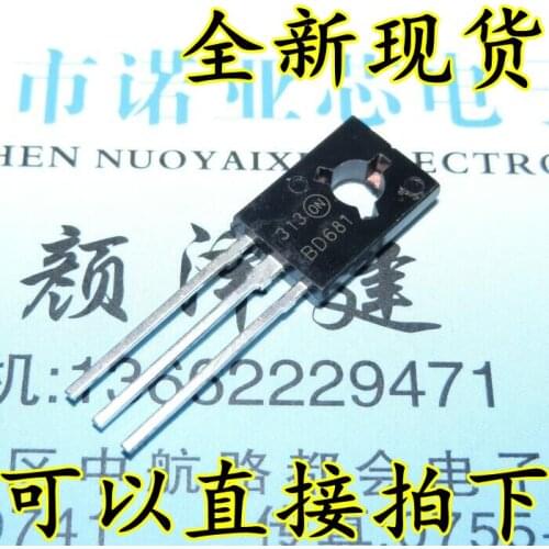 10pcs/lot BD681 TO-126 100V 4A 40W NPN Darlington Power Transistor