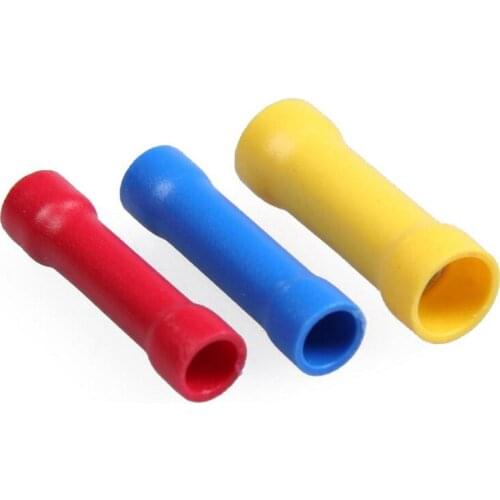 New 100pcs Butt Wire Crimp Terminal High Quality Assorted Insulated Butt Electrical Wire Crimp Connector Kit Maytir