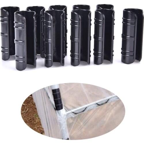 10x Greenhouse Plastic Black Snap Clamp for PVC Pipe Greenhouse Frame Pipe Clip Greenhouse Greenhouses Greenhouse Frame