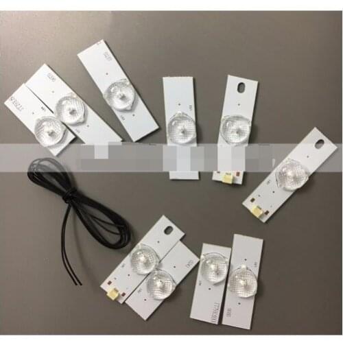 2 Pack x Led Strips 3v Bulbs Diodes 32-65 inch Tv Optical Concave Lens Fliter Backlight w/ cable Double-side Tape 10pcs/pack
