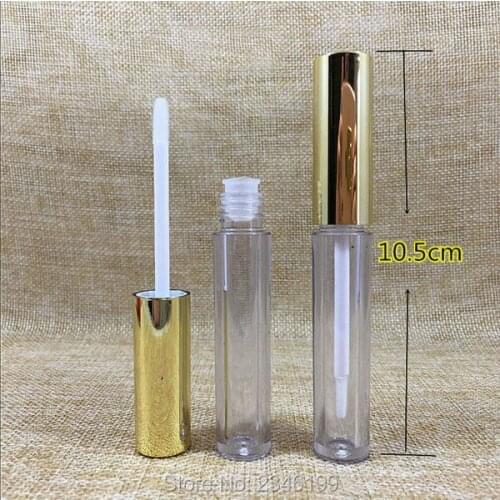 3ML 50pcs/lot Empty Plastic Lip Gloss Tube, Clear DIY Cosmetic Liquid Lipstick Refillable Bottle, Graceful Lip Beauty Tool