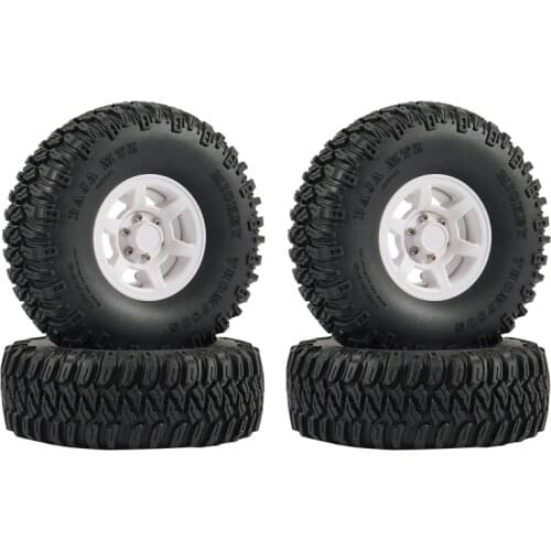4PCS 1.55Inch Beadlock Wheel Rim Tires Tyre for RC Crawler Car Axial Jr 90069 D90 TF2 Tamiya CC01 LC70 MST JIMNY