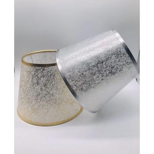 25cm E27 Art Deco Lamp shades for table lamps gold/silver color round lampshade modern style lamp cover for desk lamp