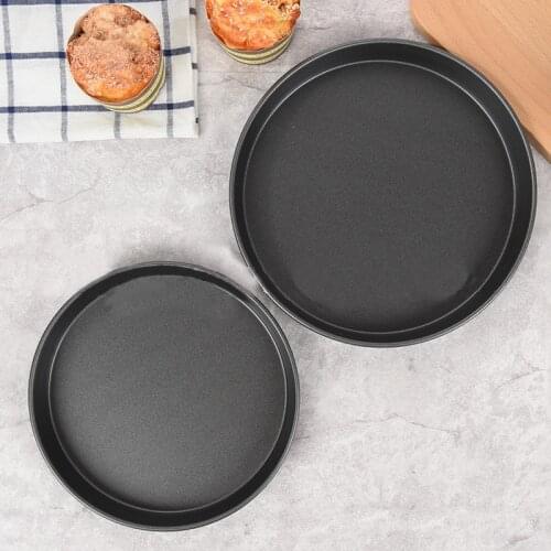 Non-stick Pizza Pan 8/9/10 inch Kitchen Baking Trays Pan Carbon Steel Round Kitchen Pizza Pie Bread Loaf Pans Kitchenware