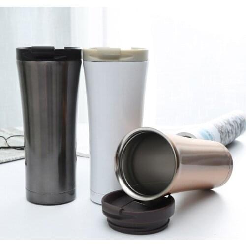 500ml Car Coffee Mug Double Wall Stainless Steel Insulated Vacuum Thermos Cup Travel Tea Water Thermal Bottle Tumbler Thermocup