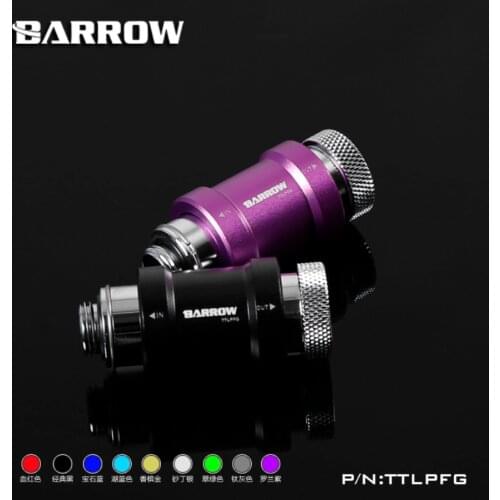 Barrow TTLPFG Flat push type check valve single inner thread part for water cooling computer