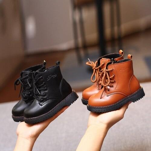 Childrens shoes autumn and winter new childrens boots boys single boots girls boots Korean fashion wild children Martin boots