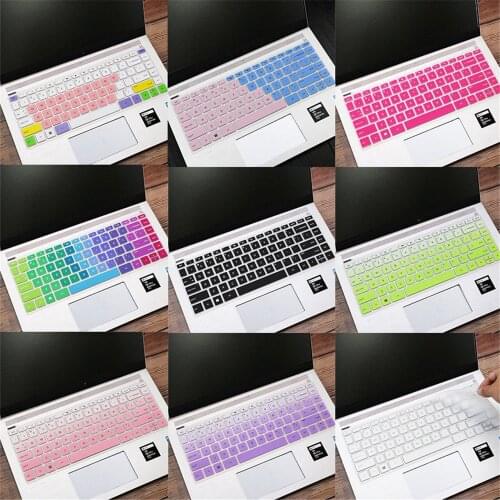 Laptop Keyboard Protector for HP14q-cs0001TX Silicone 14'' Anti-dust i5-8250U Keyboard Cover Skin Desk Pad Office Desk Set