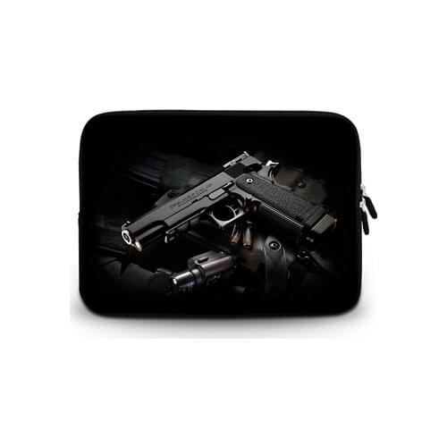 Black Gun Laptop Bag 12",13",14",15,15.6",13.3",15.4 inch,Notebook Compute Bag Sleeve Case For Macbook Air Pro, Dropship
