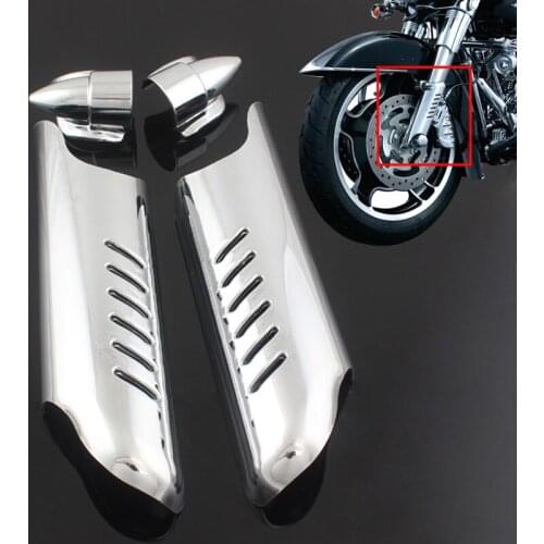 Motorcycle Fork Lower Leg Deflectors Shield Cover Fit For Harley Touring FLHT FLH FLTR FLHX Bagger Road King Electra Glide 00-13