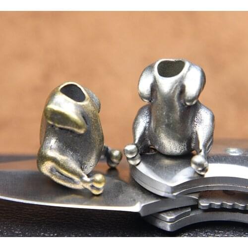 EDC Brass Turkey Chicken Knife Beads Paracord Rope Pendants Charms DIY Lanyard Accessories Outdoor Survival Tools Jewelry Making