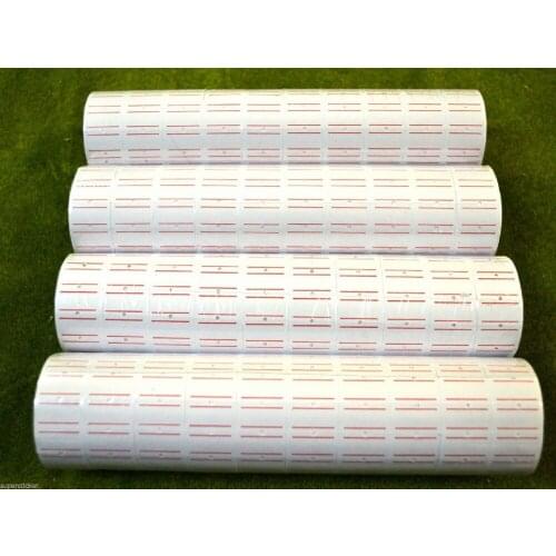 [ Fly Eagle ] White w/Red line 40 X 500 Tags labels Refill for MX-5500 One line Price Gun