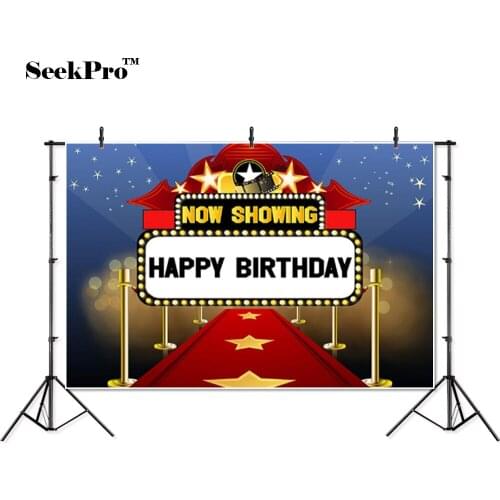 Thin vinyl happy birthday baby shower carpet children photo Backgrounds Printed Professional indoor Photographic studio Backdrop