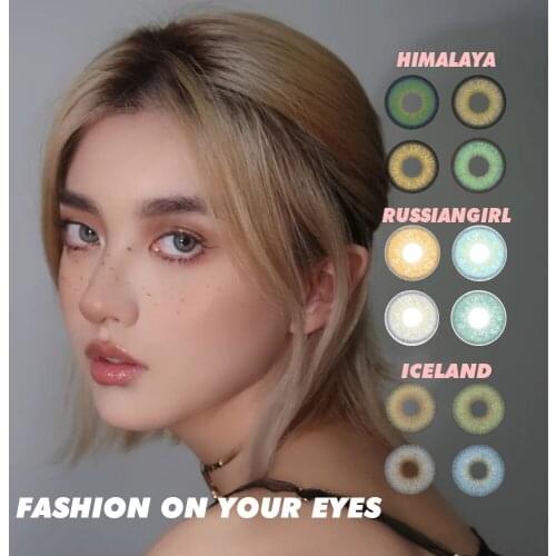 Hotsale Russiangirl Seriess Contact Lenses Fashion Himalaya Iceland Blue Green Brown Color Eye Contact Lens Yearly