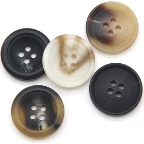 HENGC Resin Imitation Horn Large Decorative Coat Buttons For Clothing Sweater Suit Cardigan Big DIY Sewing Accessories Wholesale
