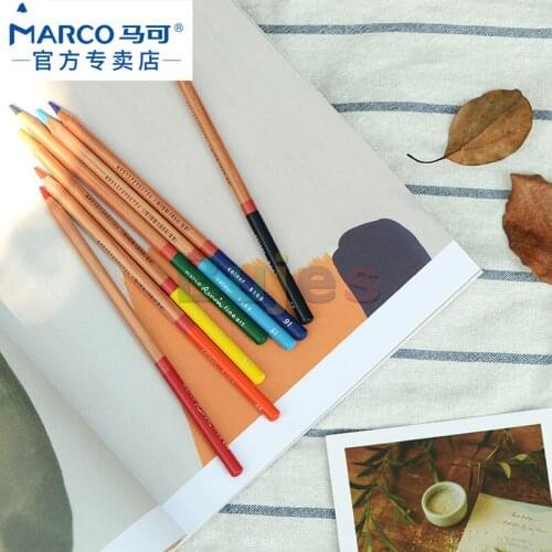 6pcs/lot Marco Renoir Oil-based Color Pencil Original 3100 Series Single, Art Design Drawing Pencil for Student Painting Drawing