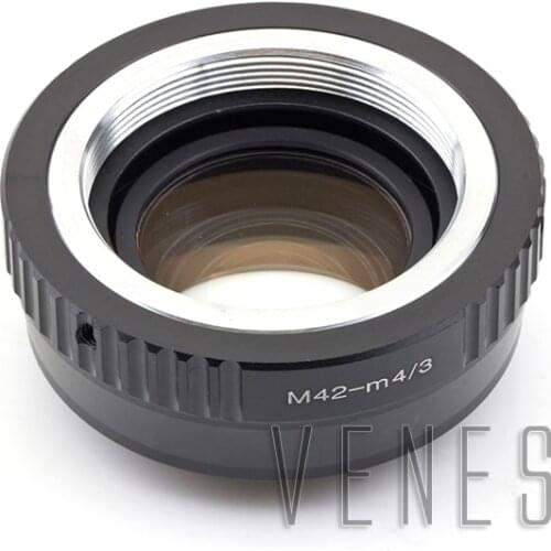 VENES M42-M4/3, Focal Reducer Speed Booster Adapter ring For M42 Lens to Suit for Micro Four Thirds 4/3 Camera