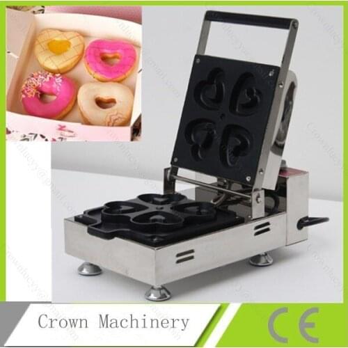 Commercial Non-stick 110v 220v Electric Heart Doughnut Maker Iron Machine Baker