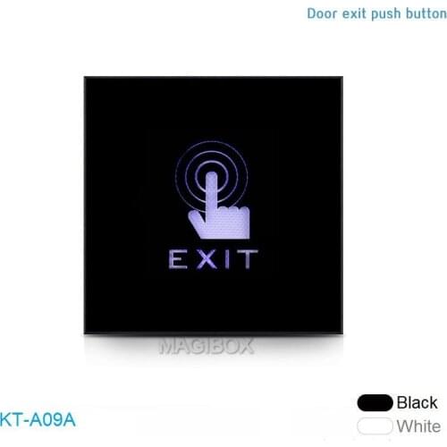 KT-A09A Door Touch Exit Button Infrared Induction Plexiglass Panel Dual LED Indicator Light for Door Access Control Exit Switch