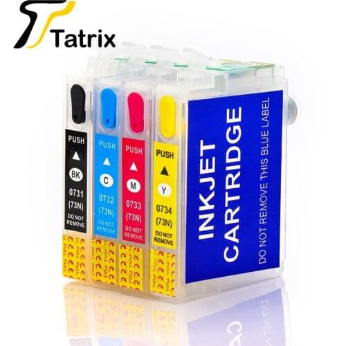 4 PK T0731N T0732N T0733N T0734N Refillable Ink Cartridge With Chip For Epson STYLUS C79/C110/C90/C92/CX3900/CX3905/CX4900