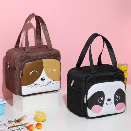 Cartoons Waterproof Lunch Bag Office Food Thermal Pouch Portable Bento Pocket Picnic Fruit Snack Keep Fresh Handbag Accessories